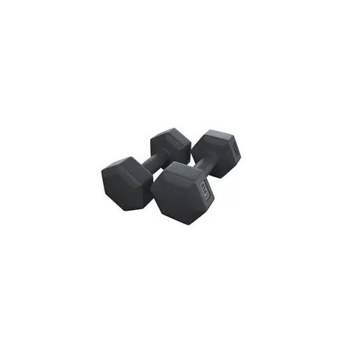 Lot de 2 biceps Haltère caoutchouté en acier 10kg x 2