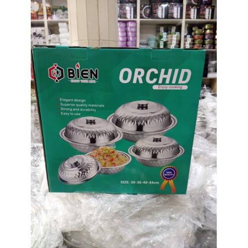 Ensemble Bols a servir Orchid 4 Pièces INOX