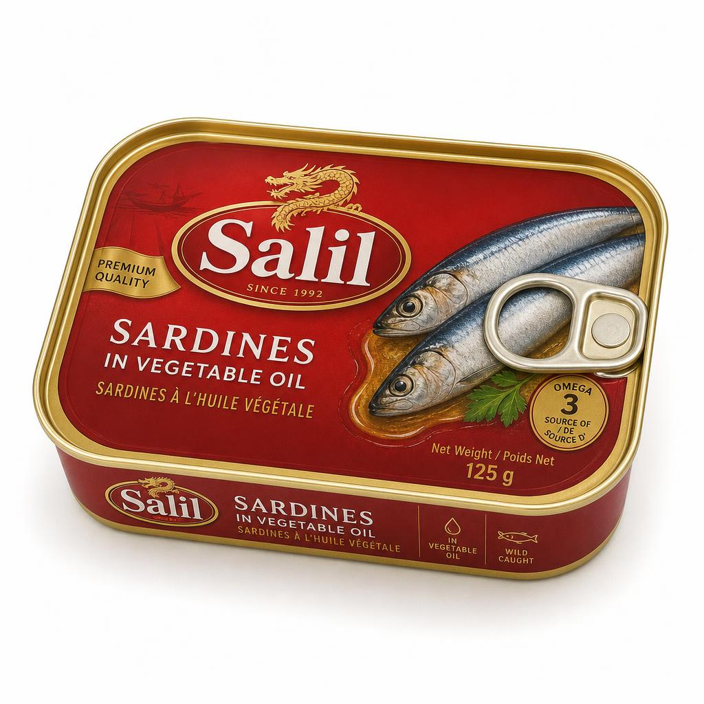 SARDINES A L'HUILE VEGETALE 125G