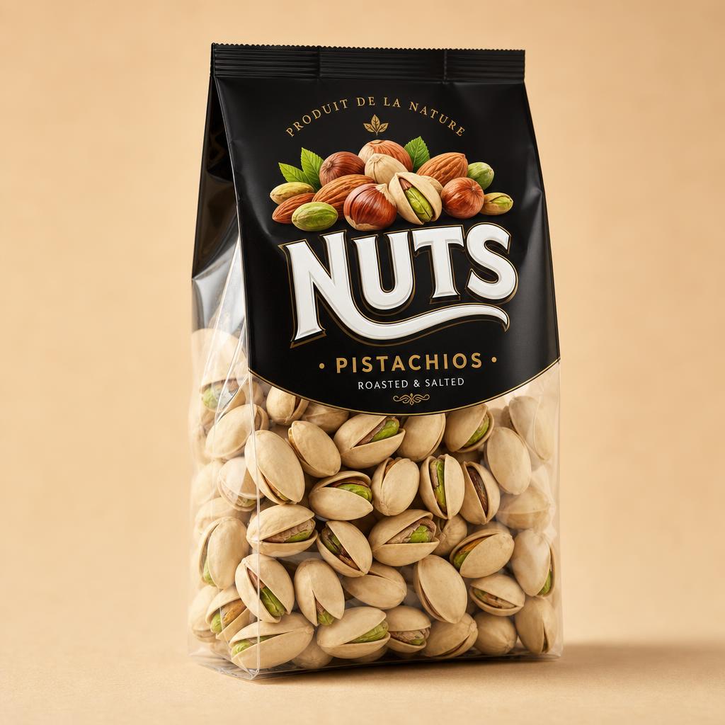 PISTACHES GRILLES ET SALEES NUTS 500g