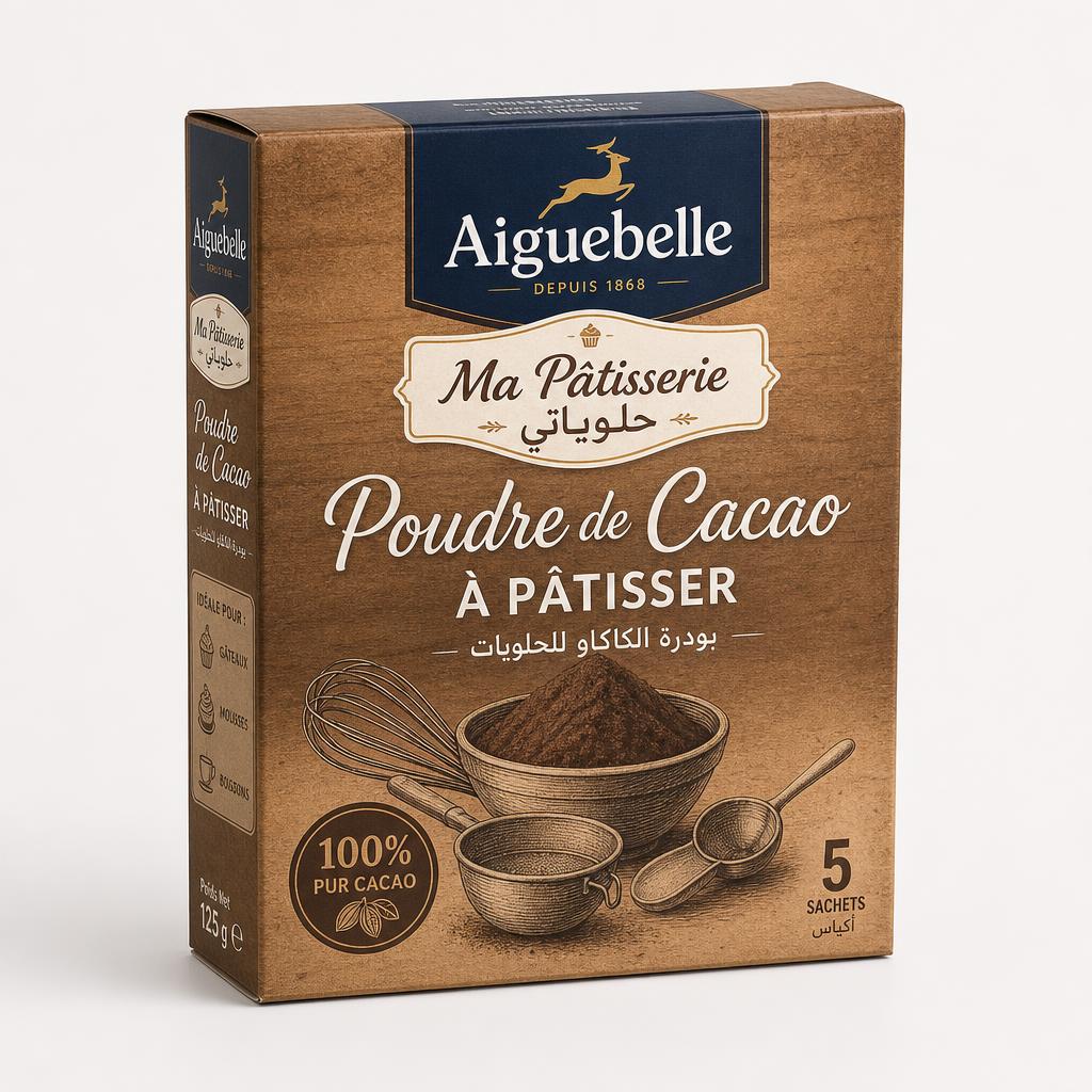 POUDRE DE CACAO AIGUEBELLE ( BOITE DE 5 SACHETS )