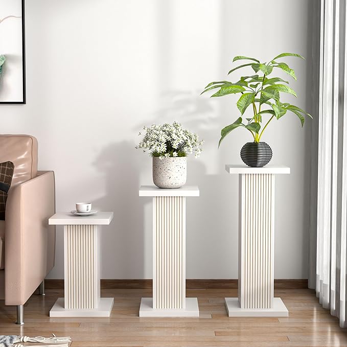 SUPPORT HAUT POUR INTERIEUR ET EXTERIEUR 3 PIECES BLANC LISERE DOREE