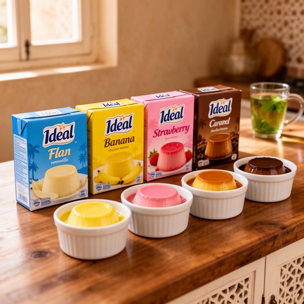 FLAN IDEAL ( PREPARATION EN POUDRE POUR FLAN - 5 PARFUMS )