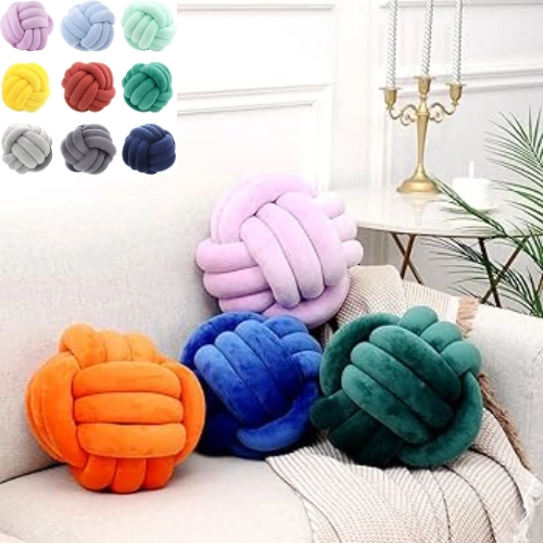 COUSSIN EN NOEUDS ASSORTI COULEUR