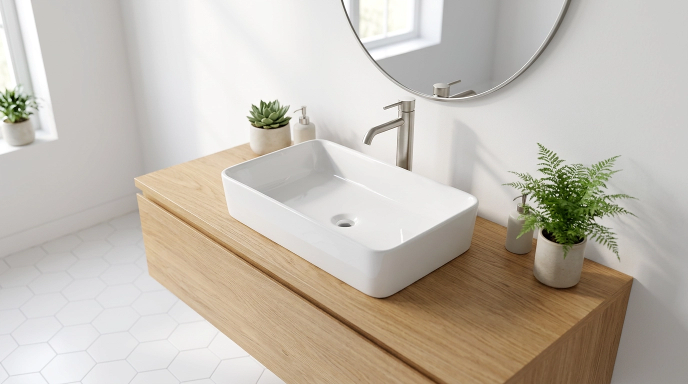VASQUE BLANC ZINITH 24" x 15" x 15" (61 x 38 x 38 cm).