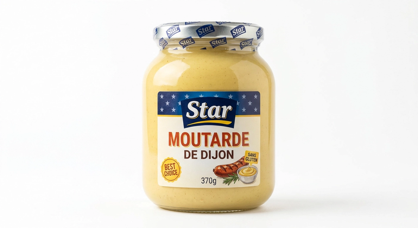 MOUTARDE DE DIJON 370G ( SANS GLUTEN )
