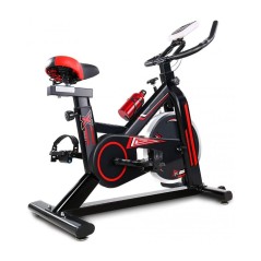 VÉLO D'INTÉRIEUR SILENCIEUX, VÉLO DE SPORT DE BASE, ROUGE