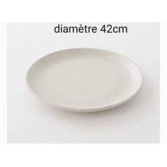 Plateau en Porcelaine - Blanc 42CM