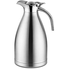 Thermos 2L, Carafe Thermique en Acier Inoxydable, Rétention Chaude Froide