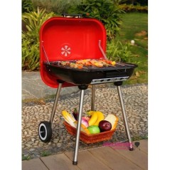 Barbecue au charbon de bois carré de 22″