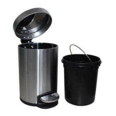 POUBELLE EN INOX A PEDALE 8 Litres 25*39 cm