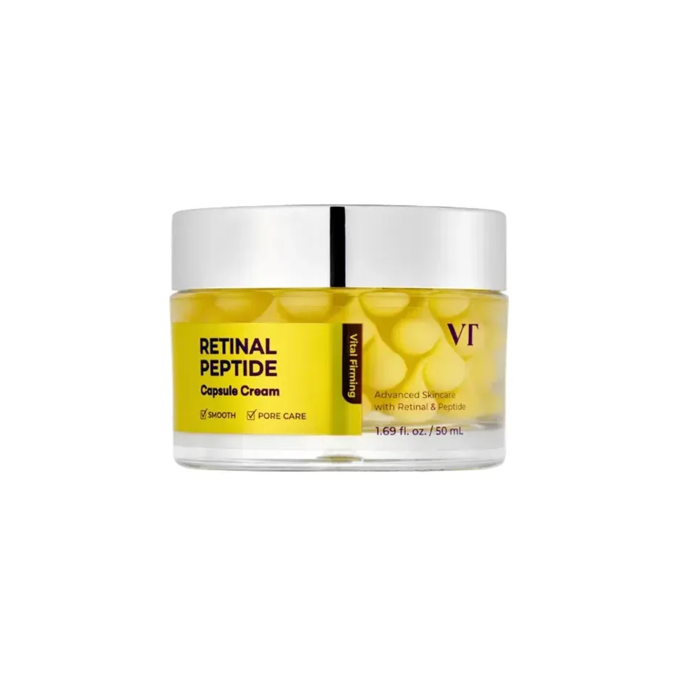 VT Cosmetics Retinal Peptide Capsule Cream Soin Anti Pores Dilatés Lissant Revitalisant et Booster d’Éclat 50 ml
