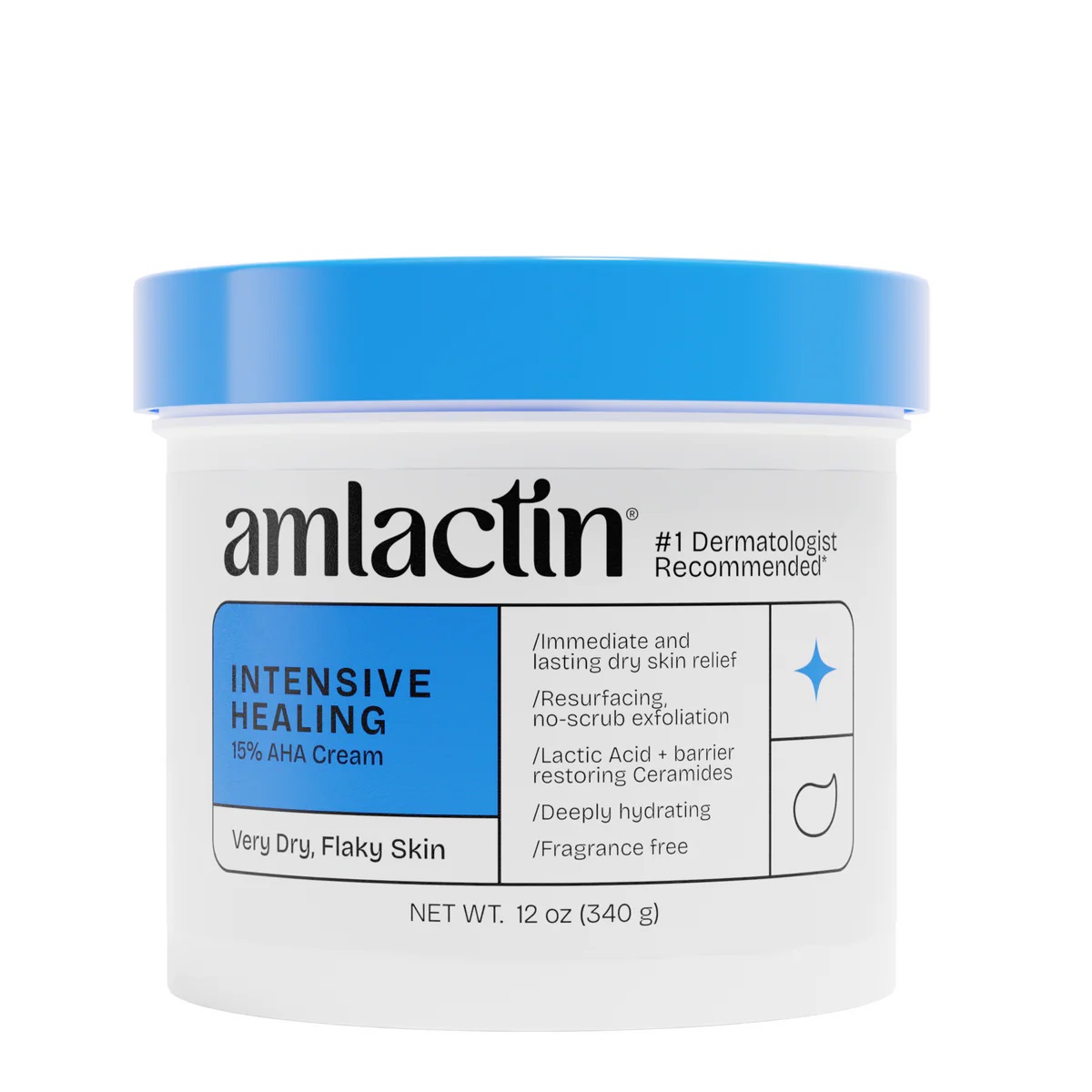Amlactin Crème Réparatrice Intensive à 15 % d’Acide Lactique AHA 340 g