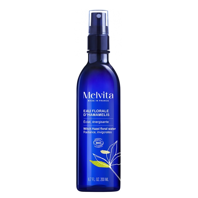 Melvita Eau Florale d’Hamamélis Bio Tonifie et Unifie le Teint 200 ml
