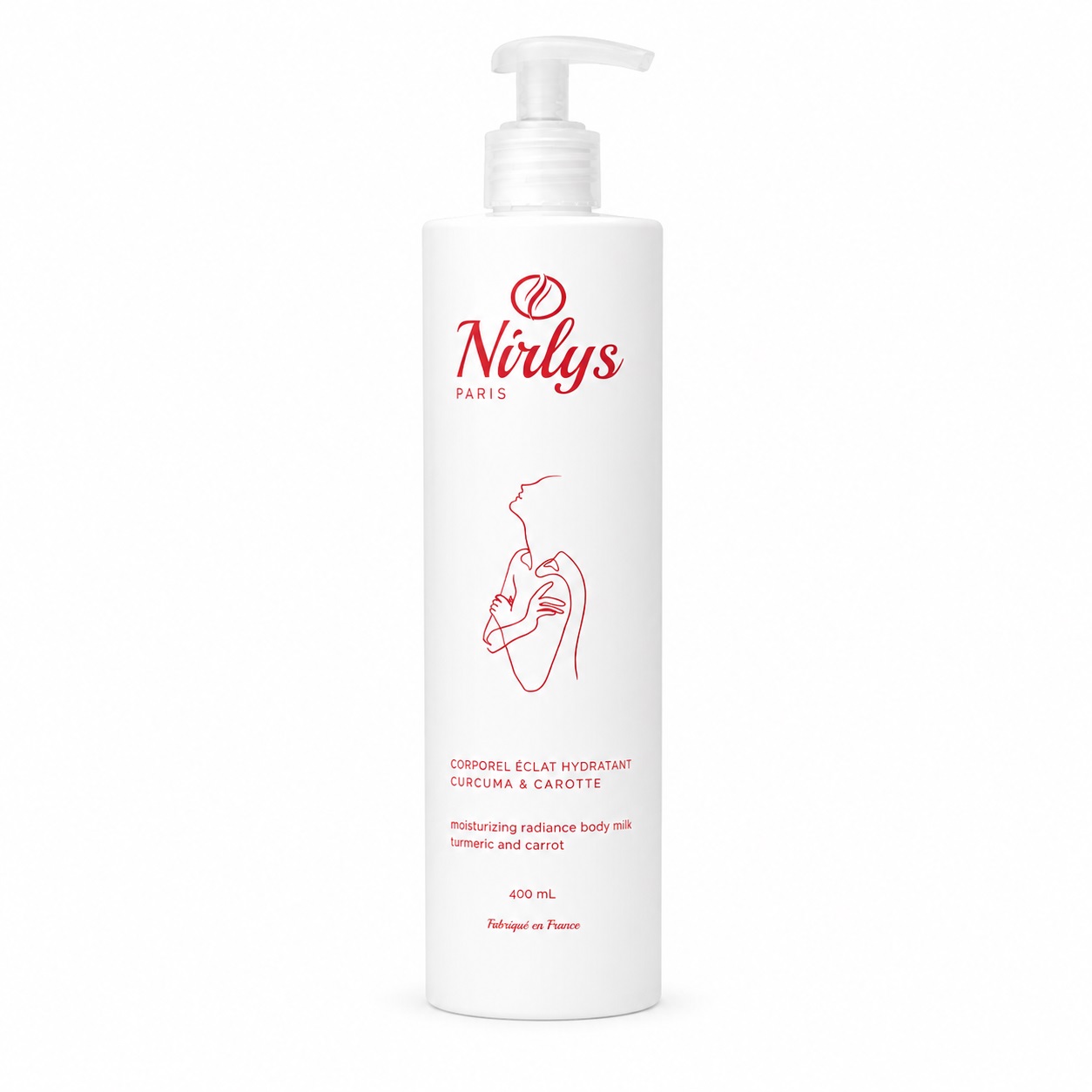 Nirlys Paris Lait Corporel Éclat Hydratant et Antitache Curcuma et Carotte 400 ml