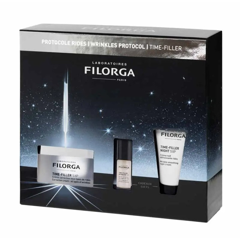 Filorga Time-Filler 5XP Routine Complète Anti-Rides : Crème 50ml + Sérum 5ml + Crème Night 15ml
