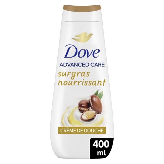 Dove Advanced Care Crème de Douche Surgras Nourrissant Huile d’Argan 400 ml
