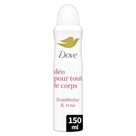 Dove Déodorant Spray Tout le Corps Framboise et Rose 72H 150 ml