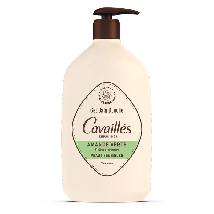 Cavaillès Quotidien Gel Bain Douche Surgras Actif Amande Verte Peaux Sensibles 1L