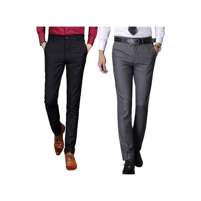 Lot de 2 Pantalons Super Cent Coupe Droite Qualité Supérieur