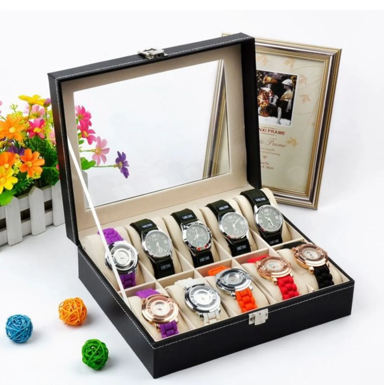 Coffret Boîte à Montres 12 Compartiments