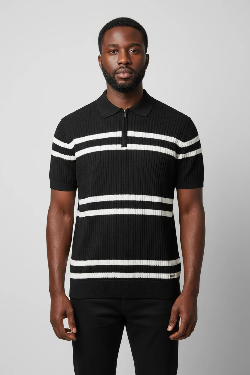 Polo Maille Noir