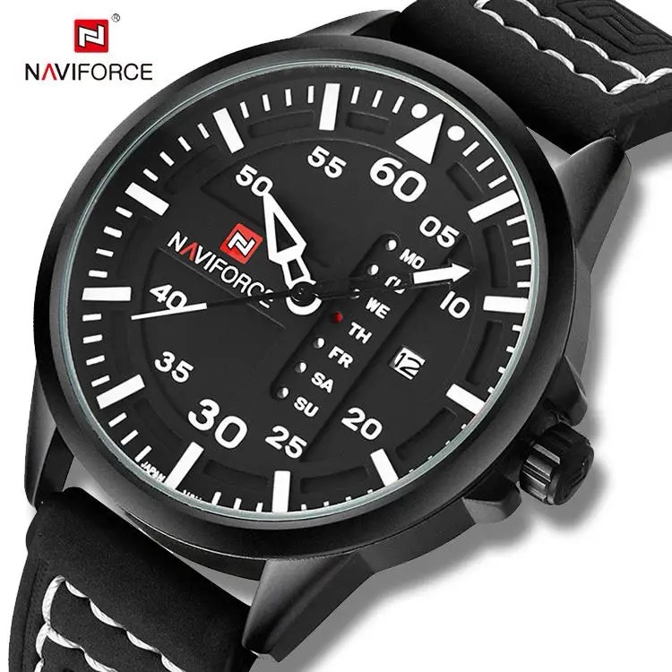 Montre en cuir Naviforce Mega Noir