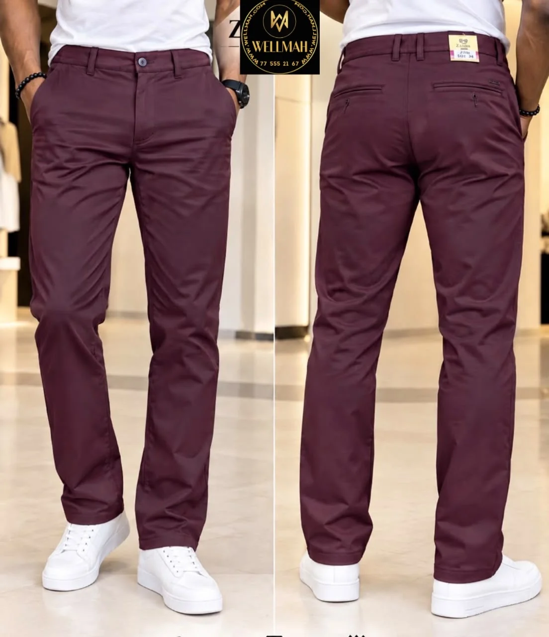 Kaki classique rouge bordeaux