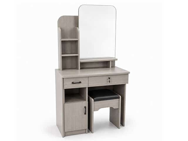 Coiffeuse Moderne avec Miroir 80 cm Marron | MASTER OFFICE