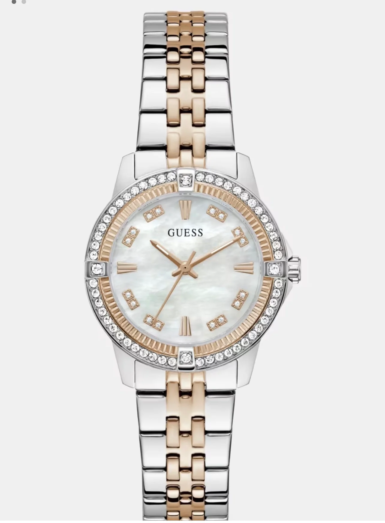 GUESS Montre analogique en acier inoxydable Crystal 32 mm