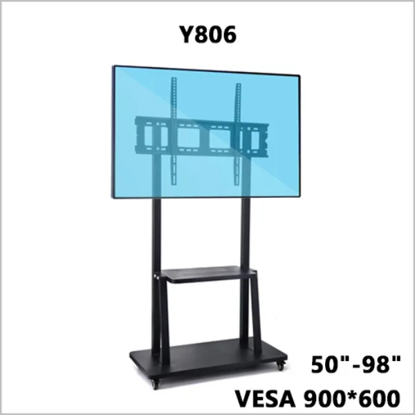 SUPPORT TV mobile sur roulettes AIRFLUX 50" à 98" AF-Y806