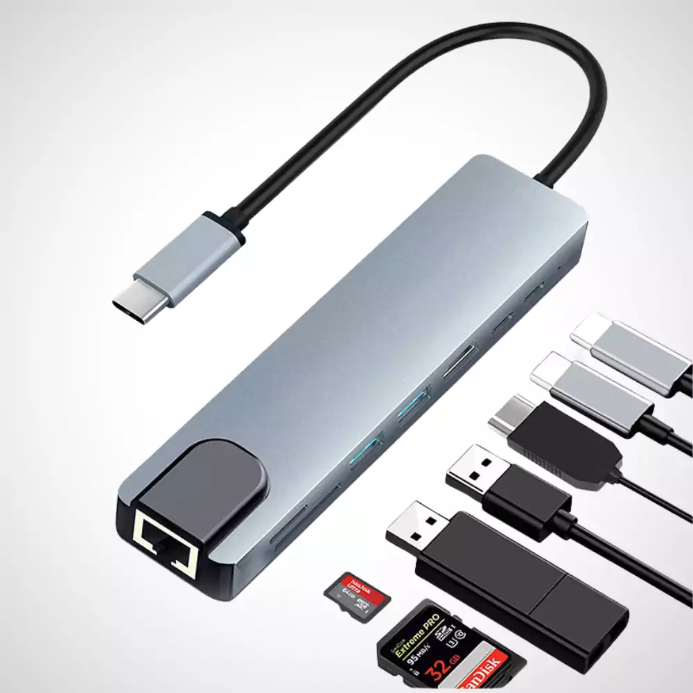 Adaptateur 8 en 1 type-C