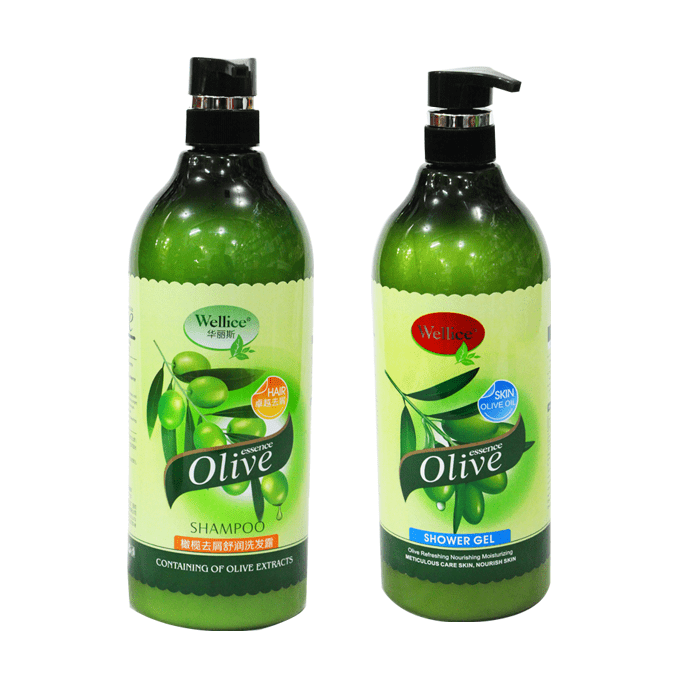 Pack Shampoing &Gel Douche – Olive Essence (2 x 1,3 Litres)